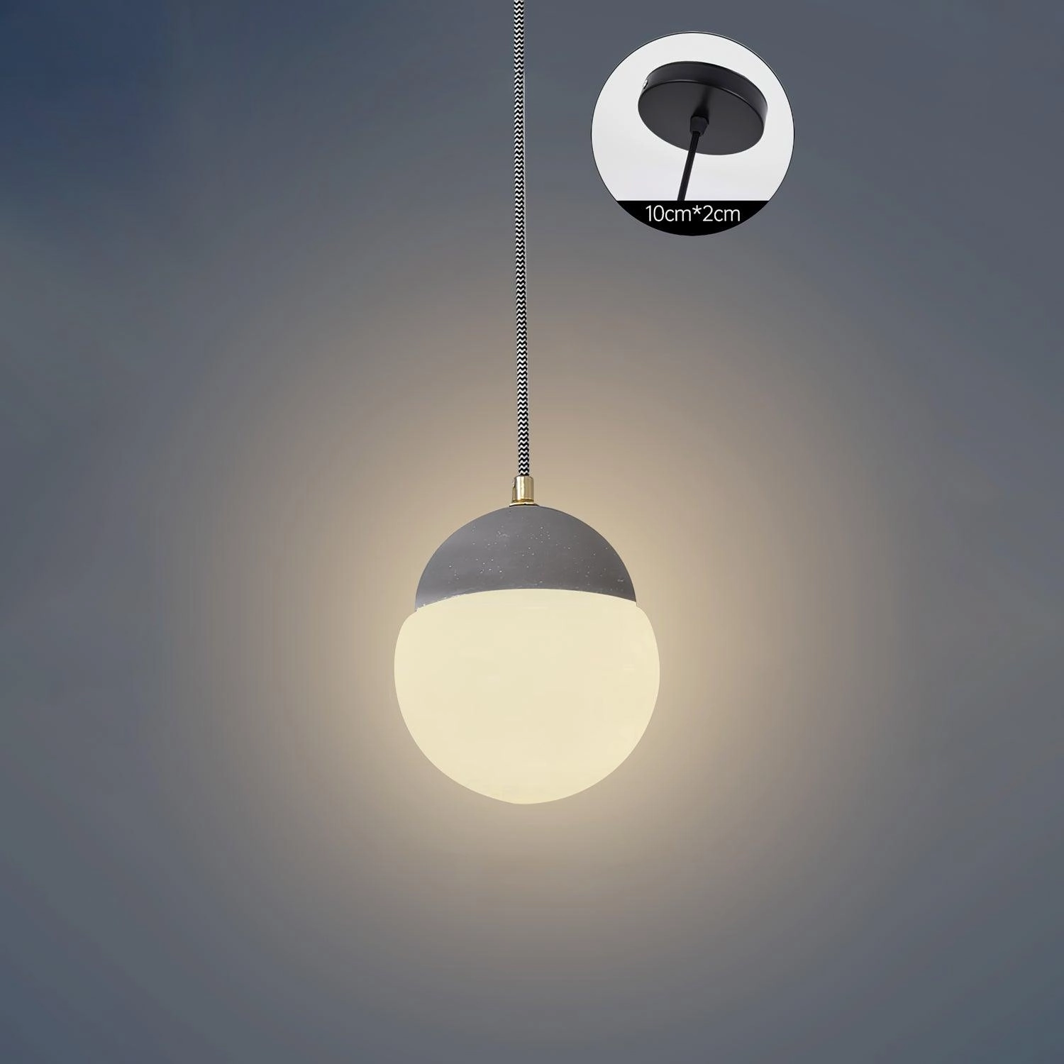 Cement Eclipse Pendant Lamp