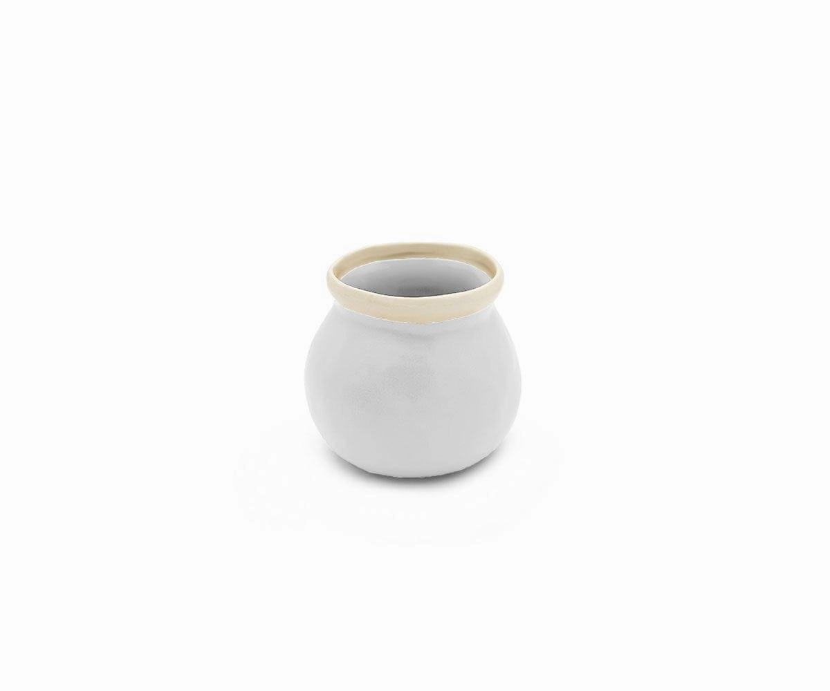 Ceramic Halo Pots - White
