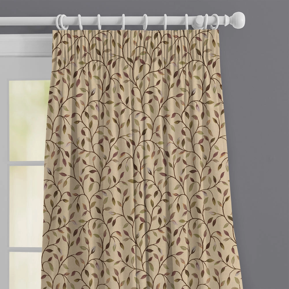 Cervino Woven Jacquard Made to Measure Curtains Cream Heather
