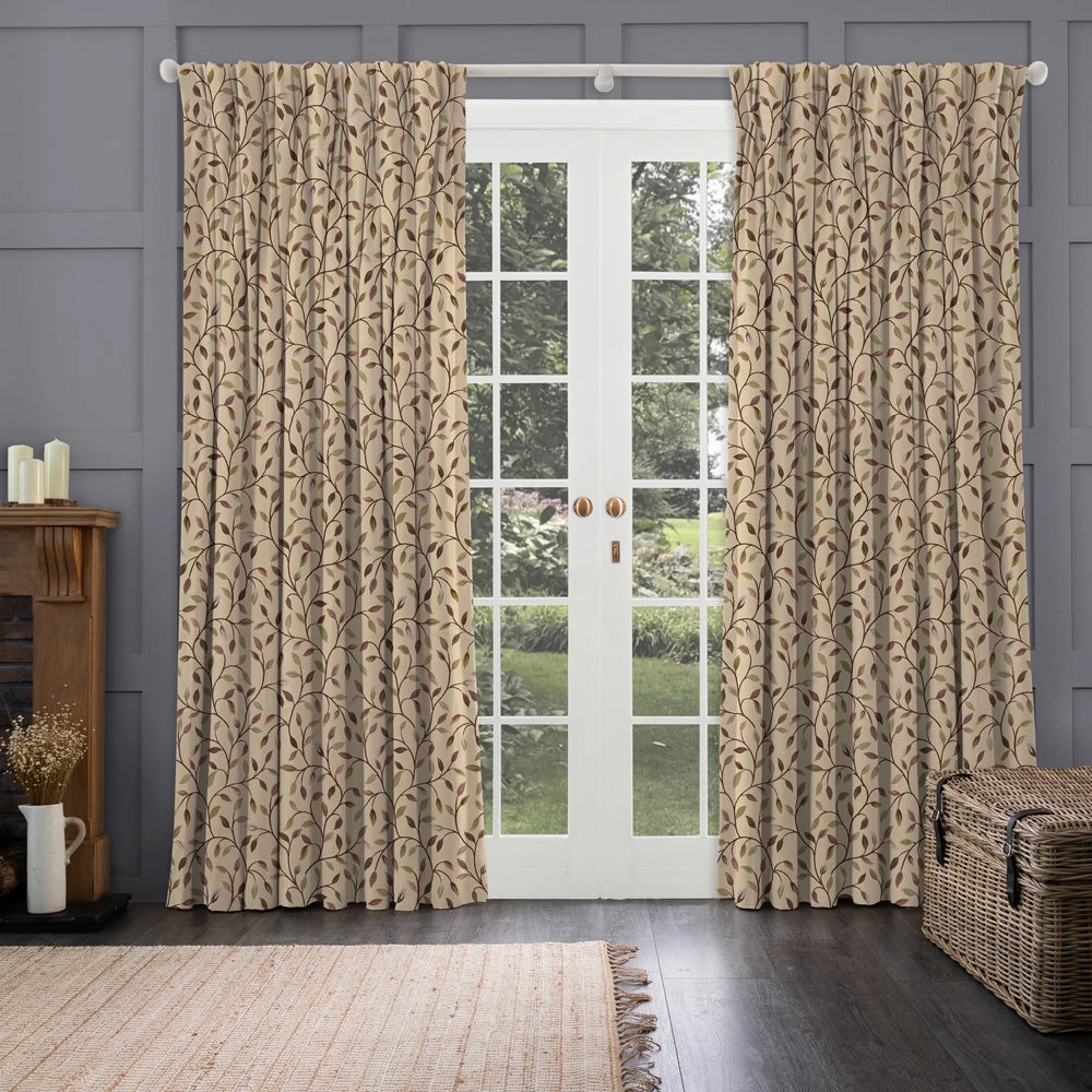 Cervino Woven Jacquard Made to Measure Curtains Cream Heather