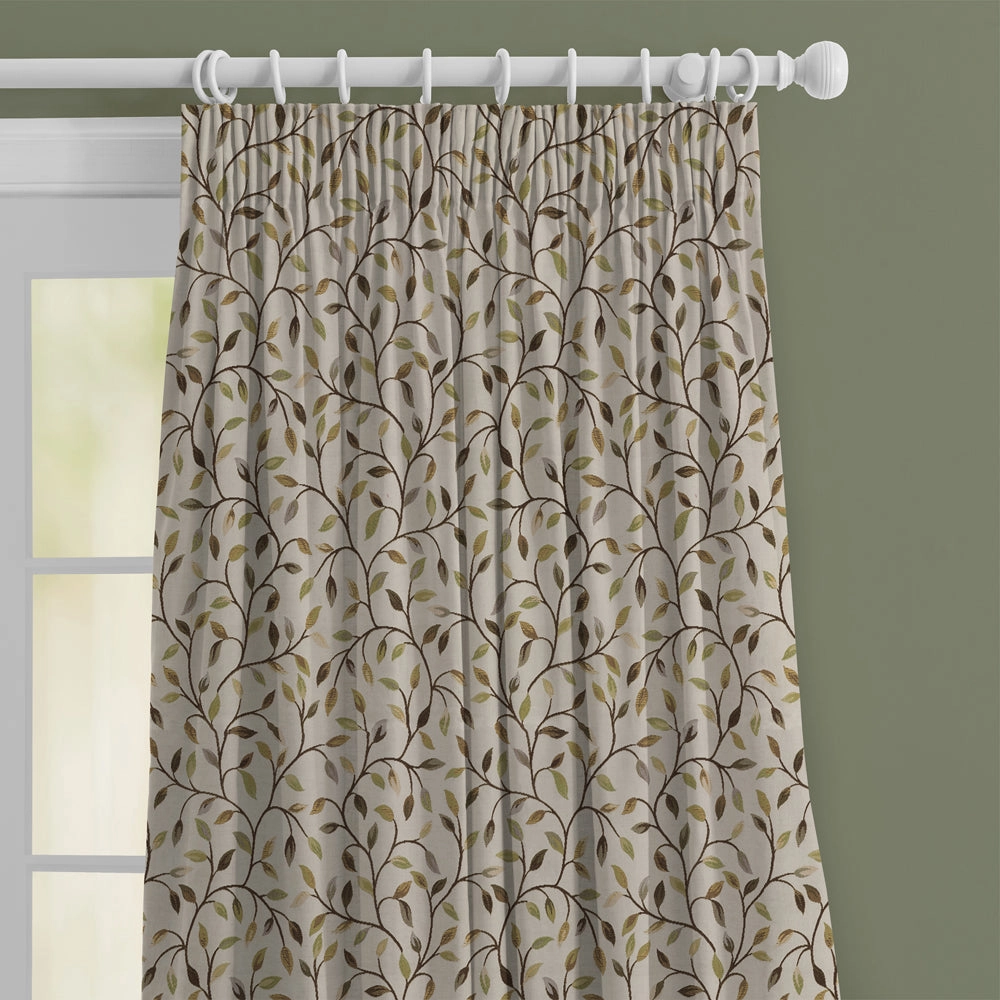 Cervino Woven Jacquard Made to Measure Curtains Lime