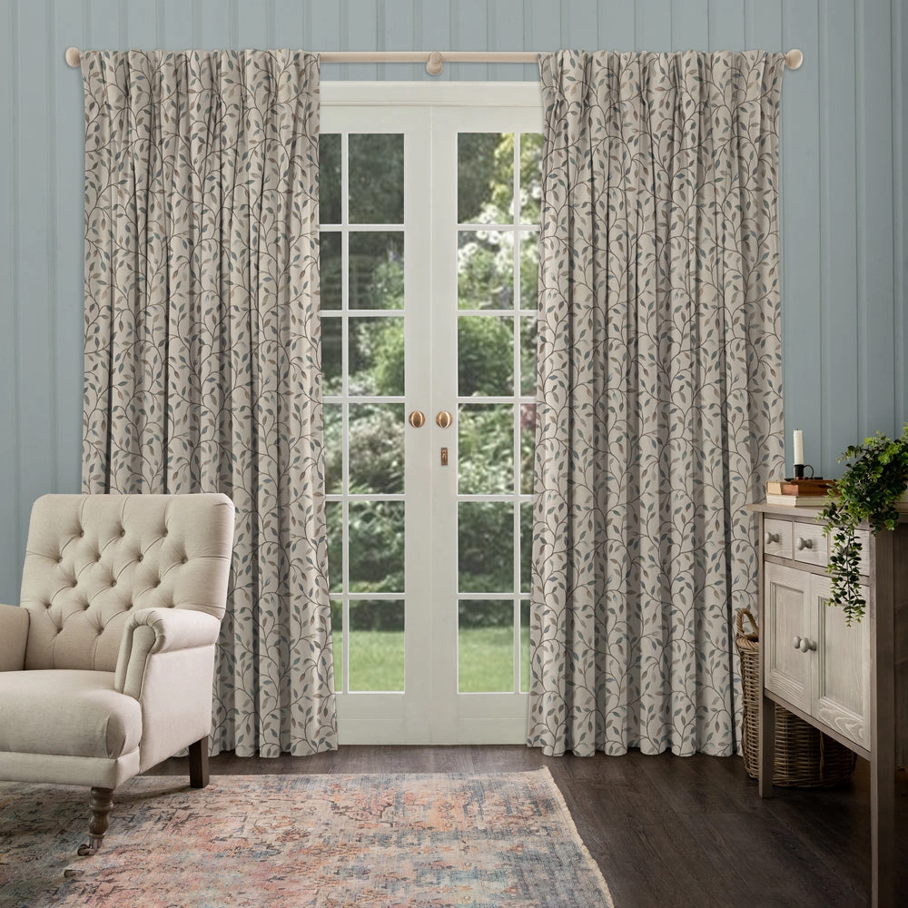 Cervino Woven Jacquard Made to Measure Curtains Mineral