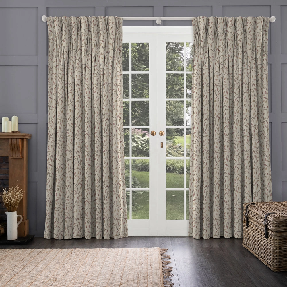 Cervino Woven Jacquard Made to Measure Curtains Pearl