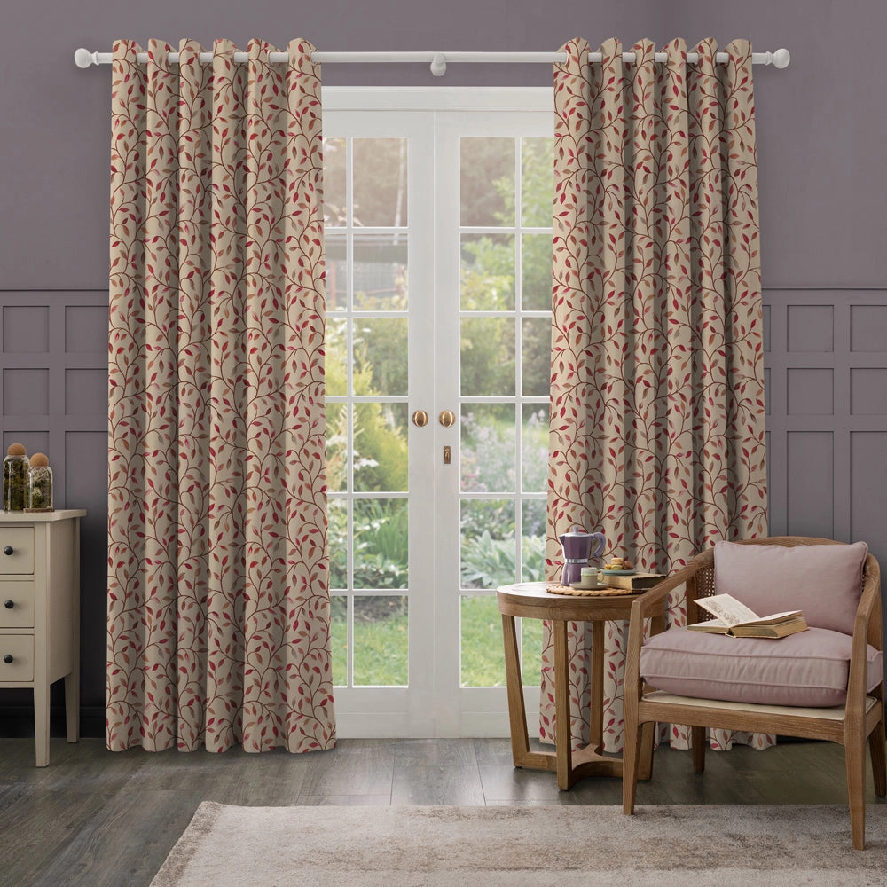 Cervino Woven Jacquard Made to Measure Curtains Plum