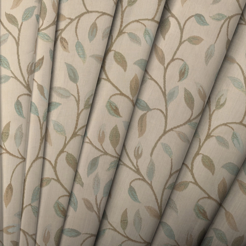 Cervino Woven Jacquard Made to Measure Curtains Robins Egg