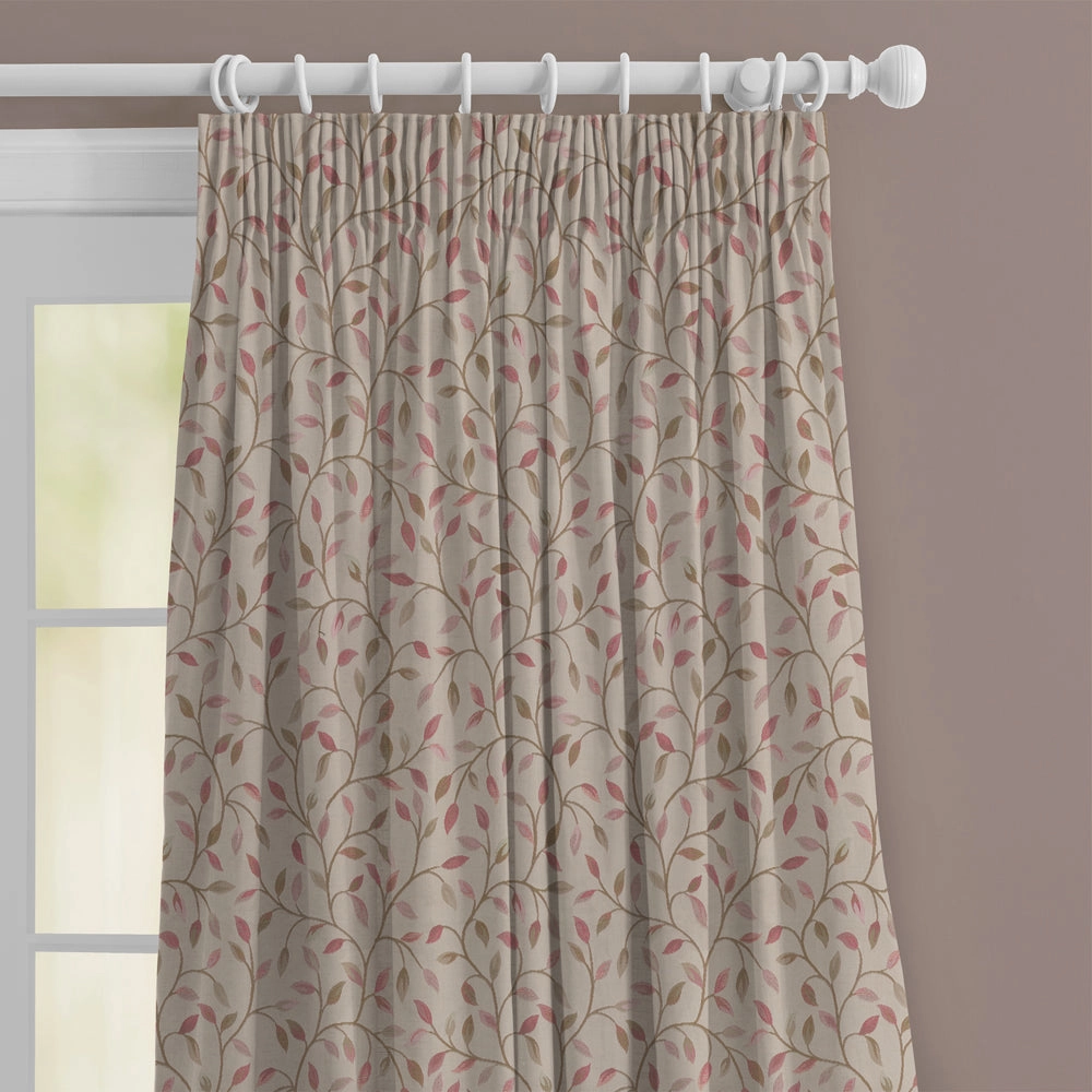 Cervino Woven Jacquard Made to Measure Curtains Rose Hip