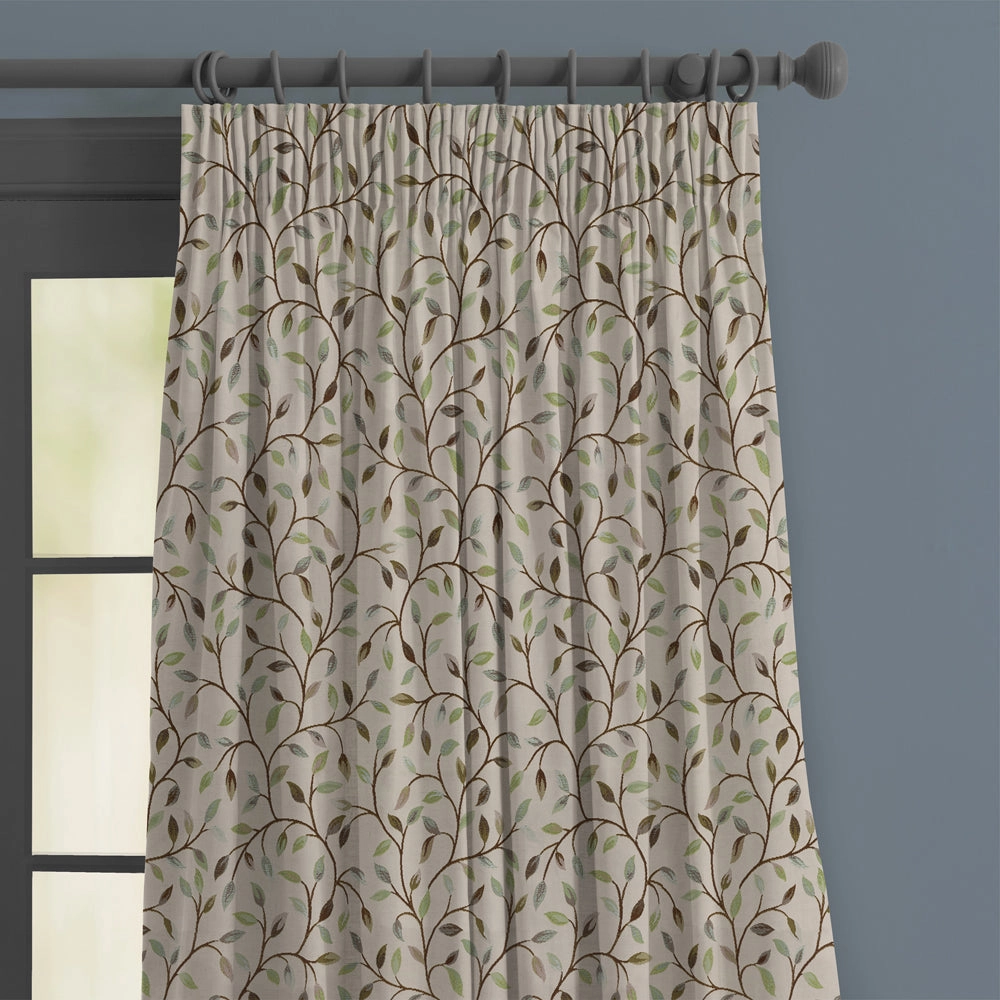 Cervino Woven Jacquard Made to Measure Curtains Winter Frost