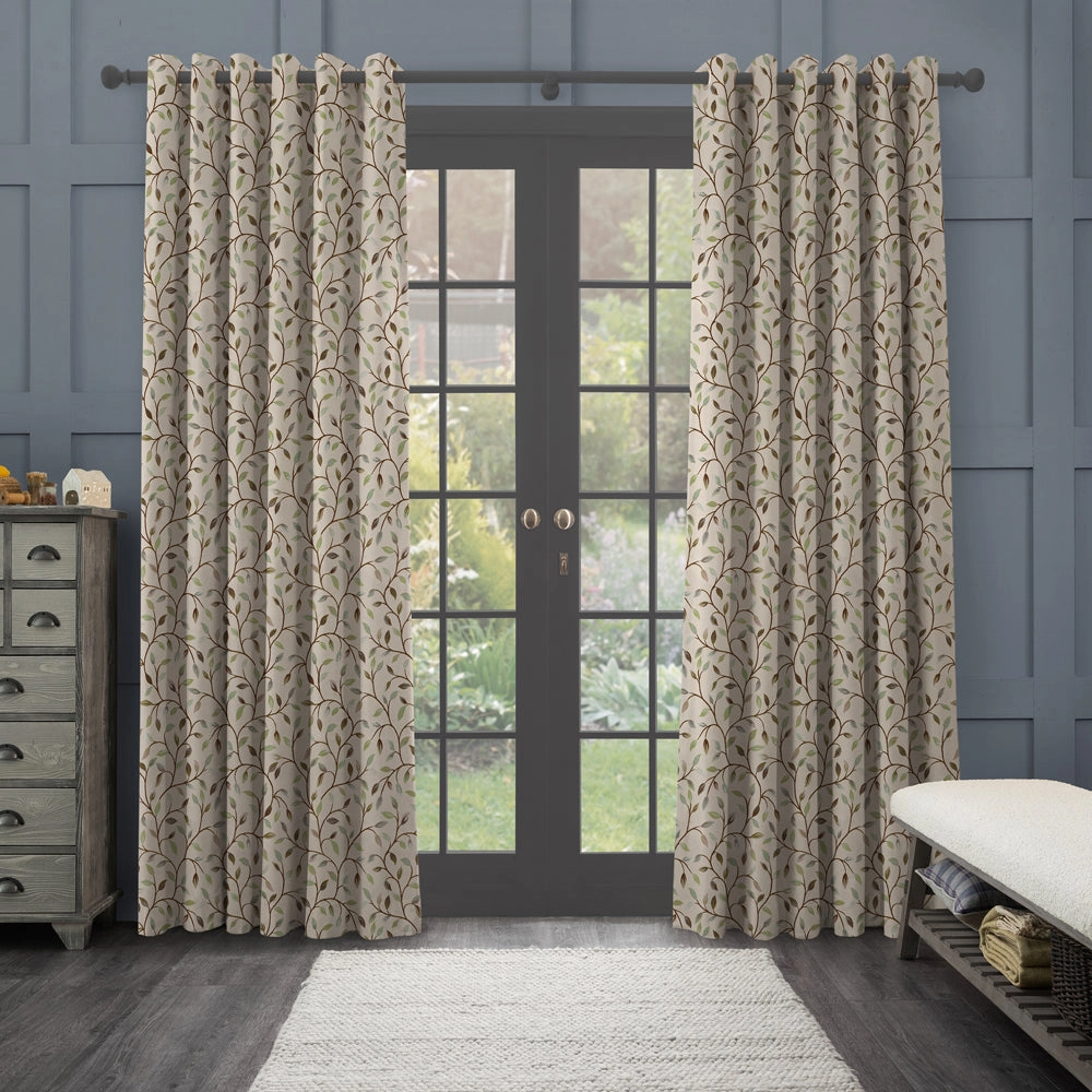 Cervino Woven Jacquard Made to Measure Curtains Winter Frost