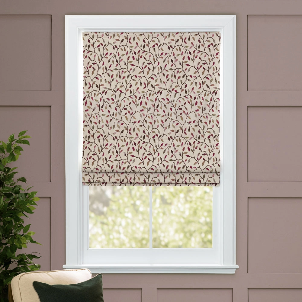 Cervino Woven Jacquard Made to Measure Roman Blinds Damson