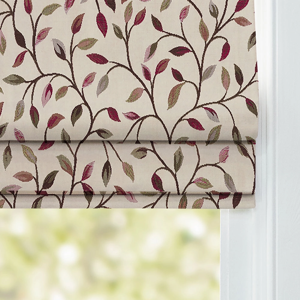 Cervino Woven Jacquard Made to Measure Roman Blinds Damson