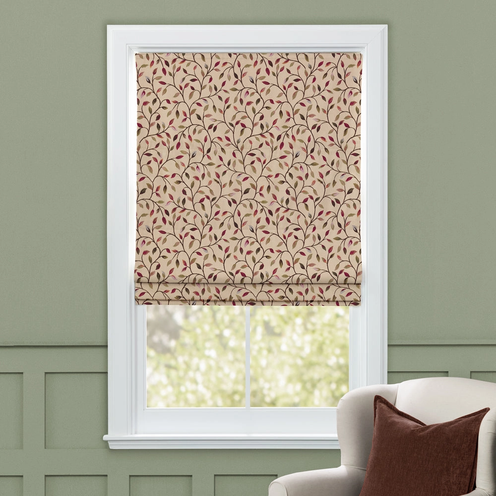 Cervino Woven Jacquard Made to Measure Roman Blinds Elderberry