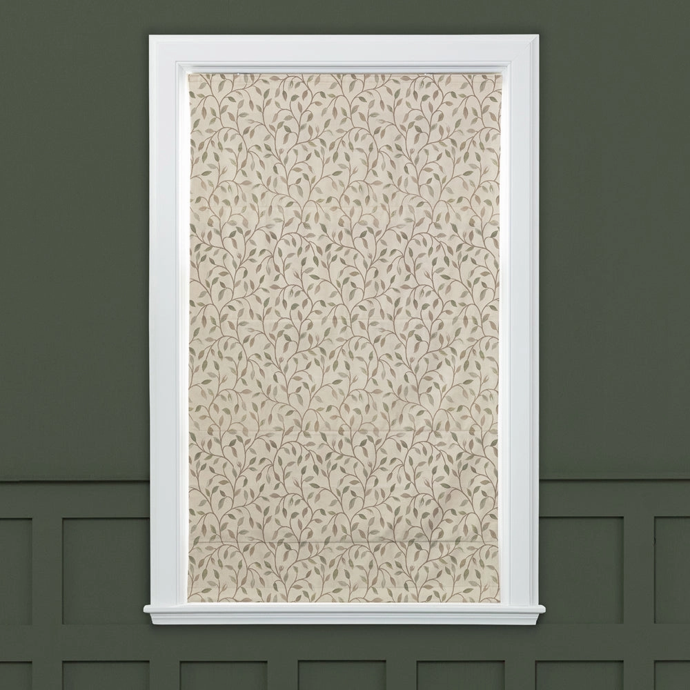 Cervino Woven Jacquard Made to Measure Roman Blinds Lichen