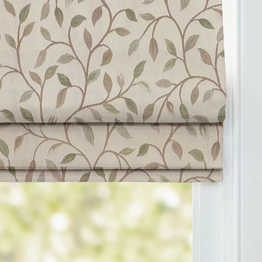 Cervino Woven Jacquard Made to Measure Roman Blinds Lichen