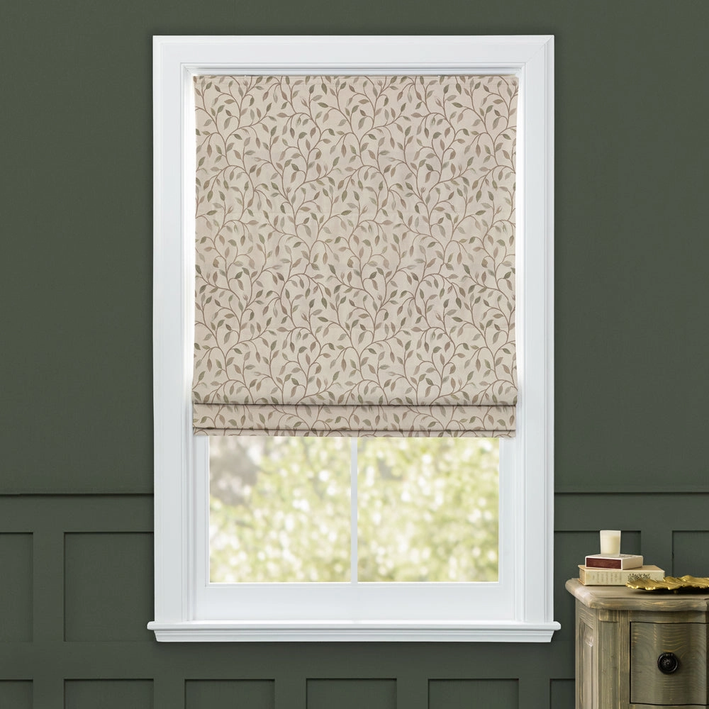 Cervino Woven Jacquard Made to Measure Roman Blinds Lichen