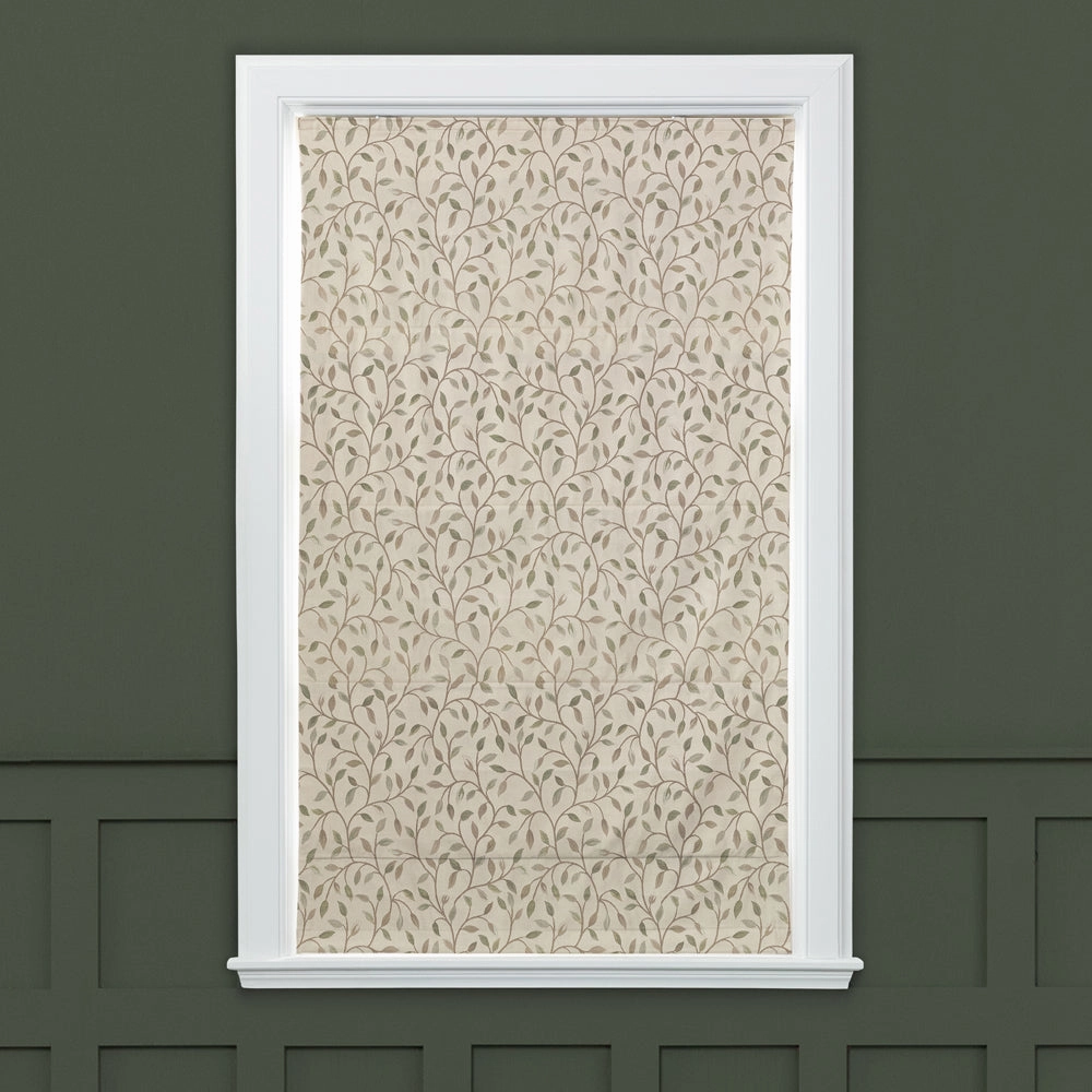 Cervino Woven Jacquard Made to Measure Roman Blinds Lichen