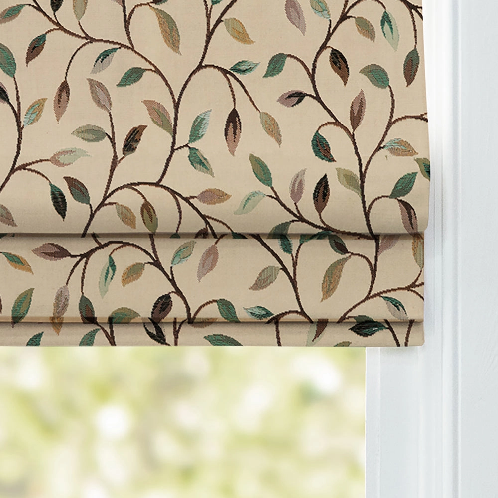 Cervino Woven Jacquard Made to Measure Roman Blinds Petrol