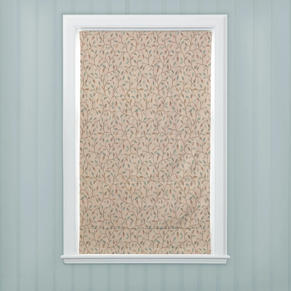 Cervino Woven Jacquard Made to Measure Roman Blinds Robins Egg