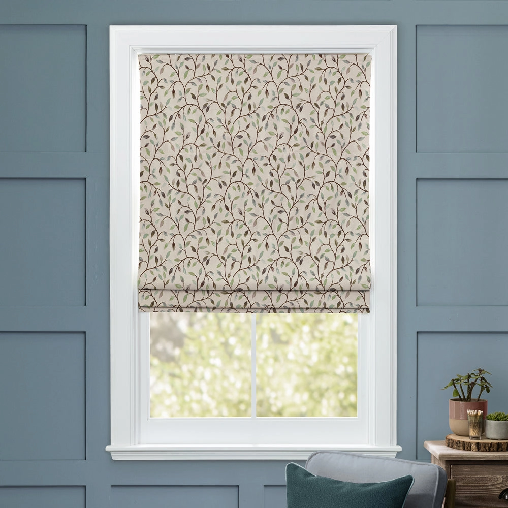 Cervino Woven Jacquard Made to Measure Roman Blinds Winter Frost