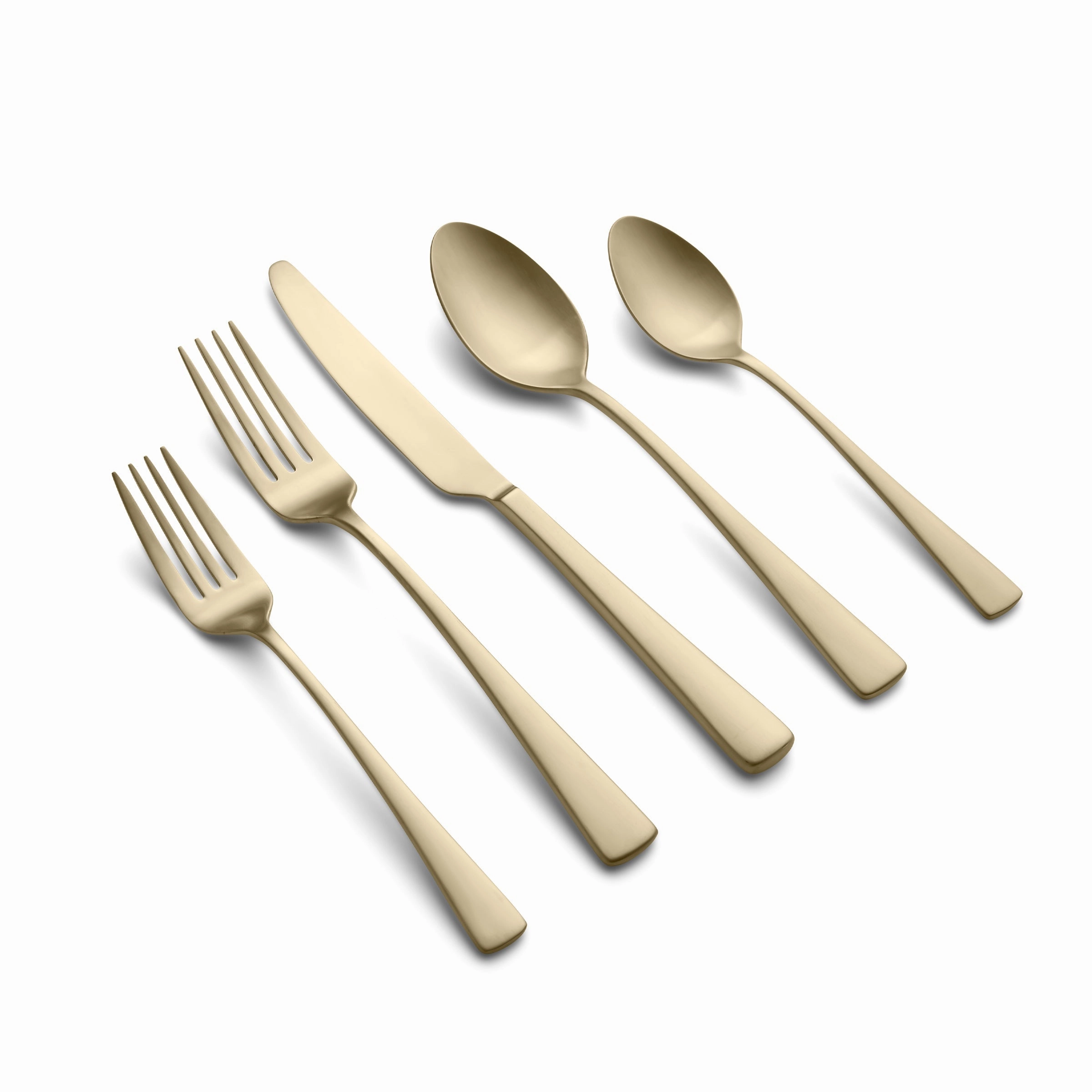Cerys Champagne Satin 20 Piece Flatware Seteco-friendly bamboo fiber tableware set 