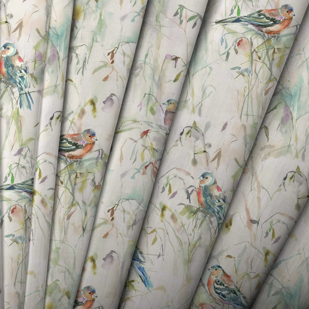 Chaffinch Printed Made to Measure Curtains Cream