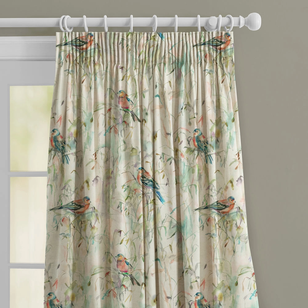 Chaffinch Printed Made to Measure Curtains Linen
