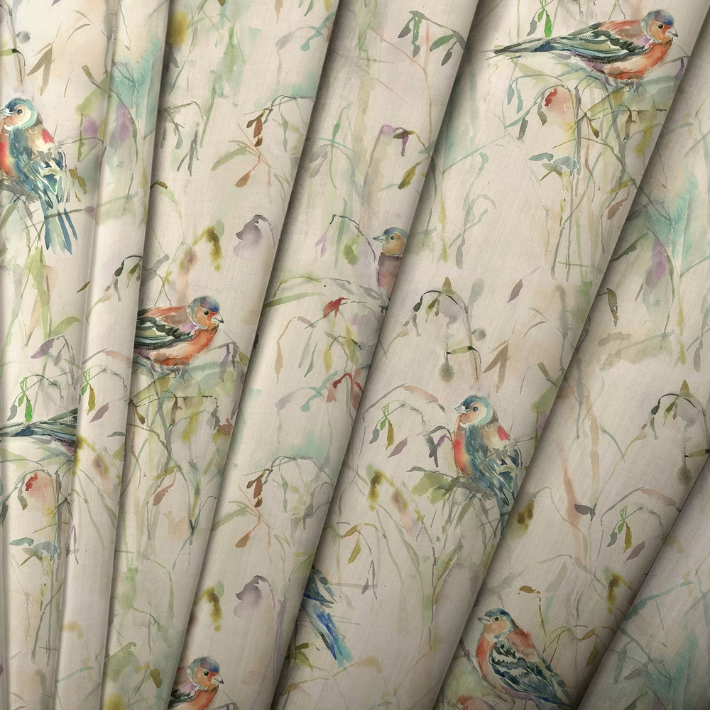 Chaffinch Printed Made to Measure Curtains Linen