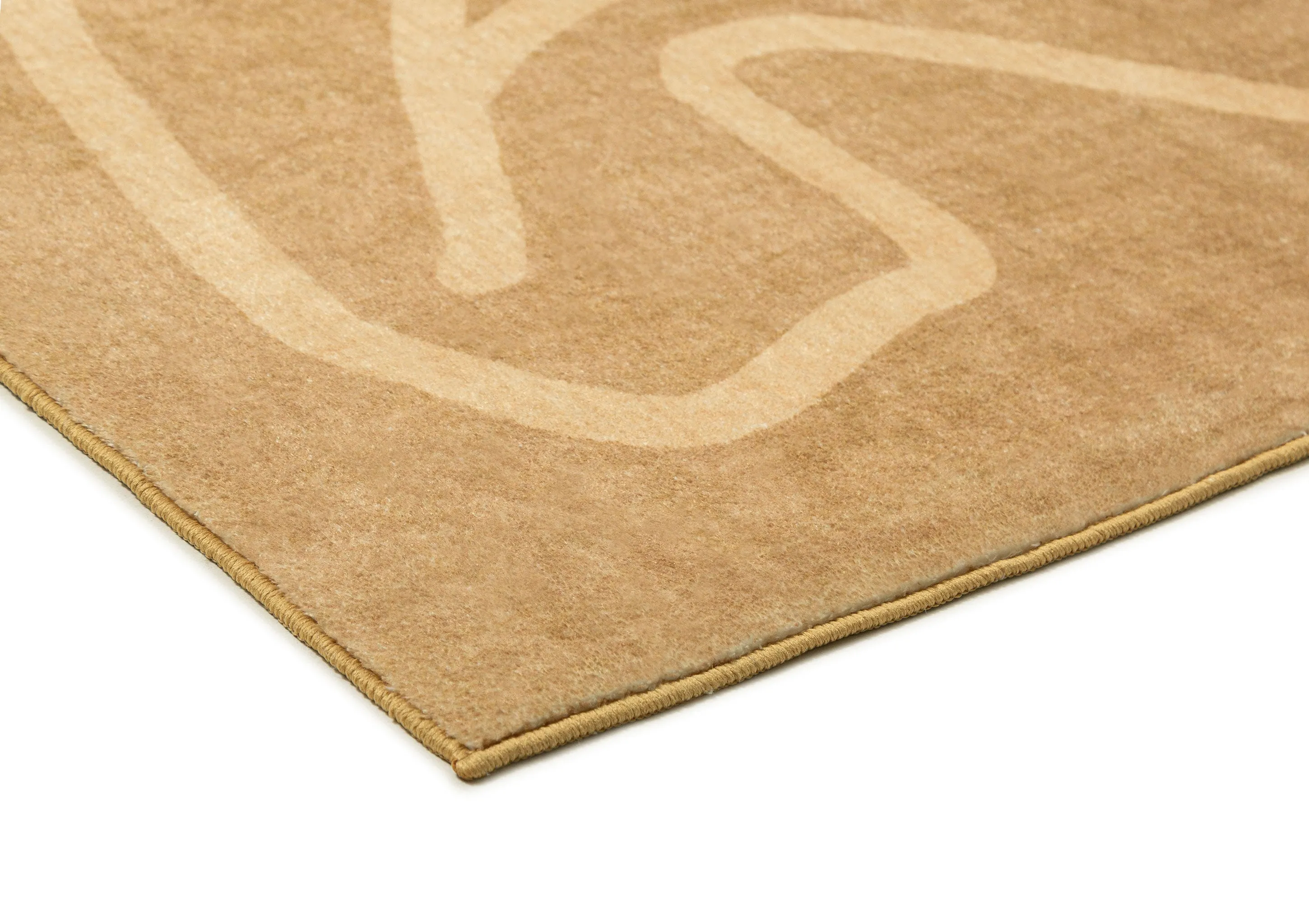 Chandra Brown Hand Drawn Washable Rug