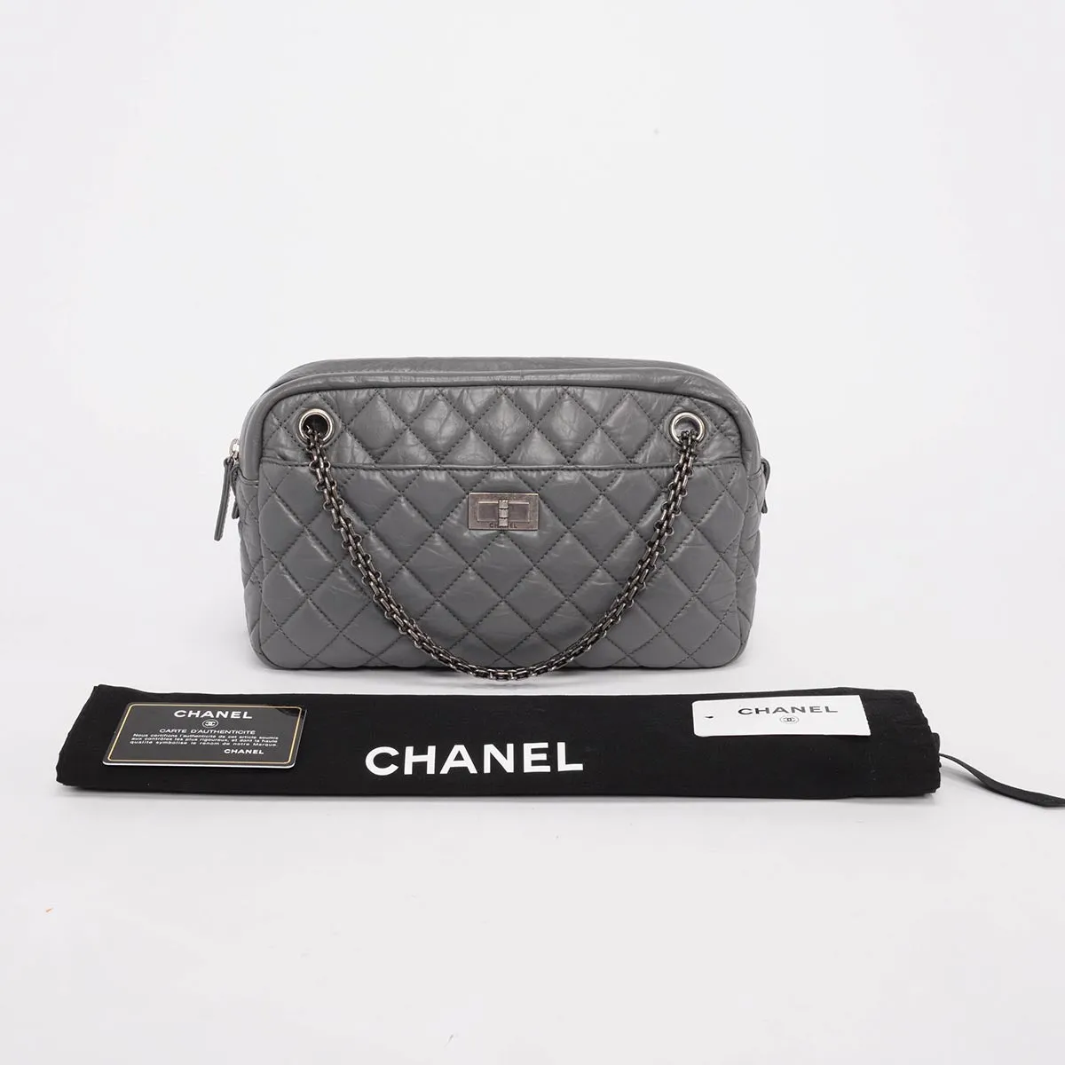 Chanel Grey Aged Calfskin Medium Reissue Camera Bag