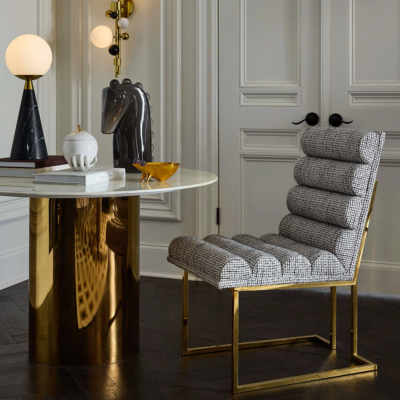 Channeled Goldfinger Dining Chair