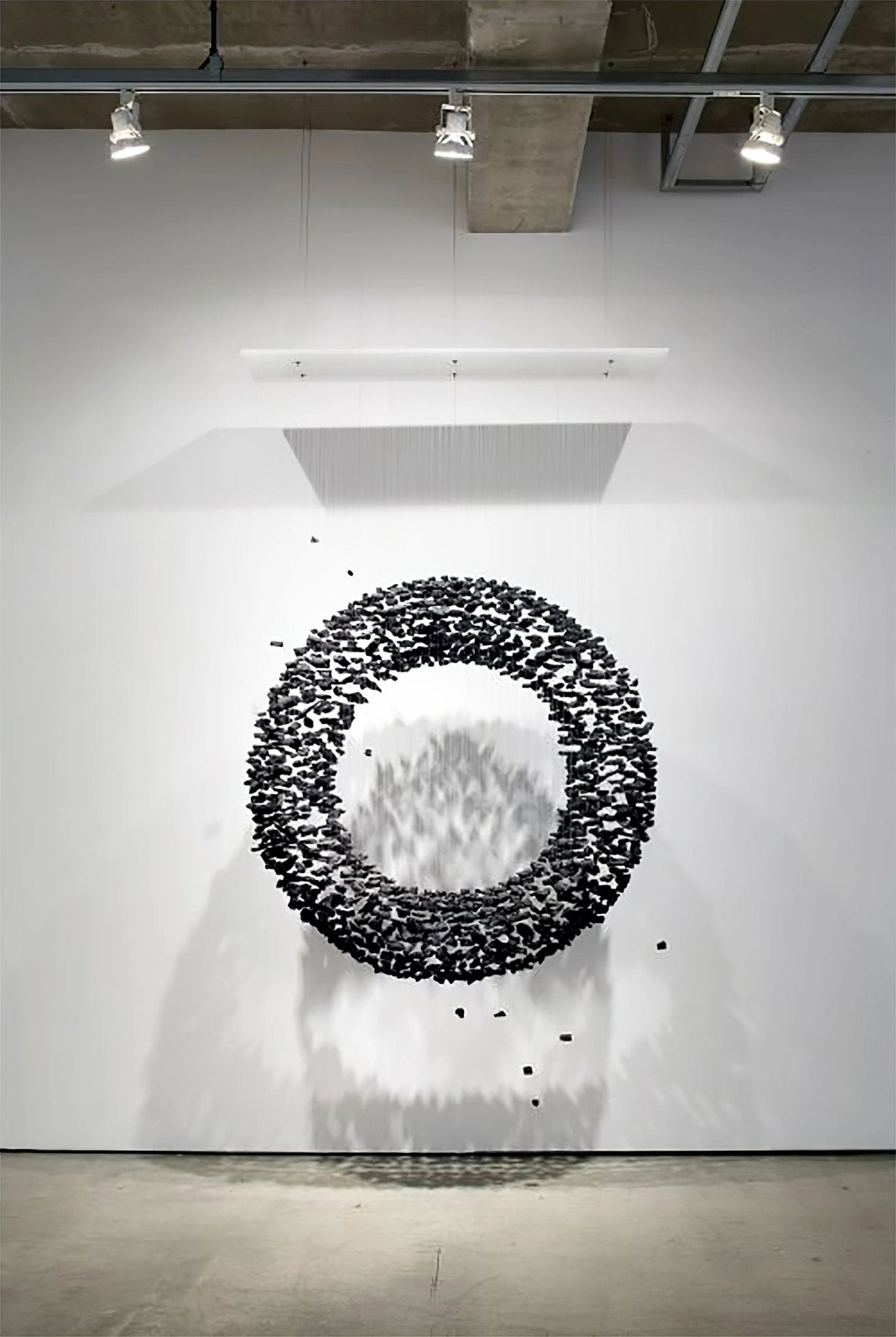 Charcoal Cascade Pixel Chandelier