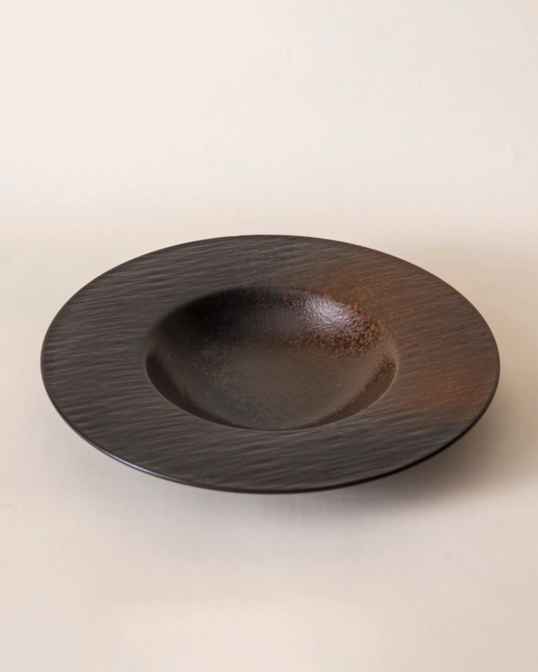 Charcoal Eclipse Ceramic Pasta Plate