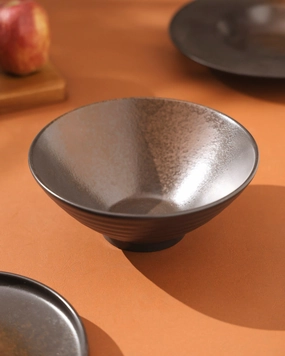 Charcoal Eclipse Ceramic Serving Bowlmodern kitchen decor ,kitchen dinner set ,dinnerware 