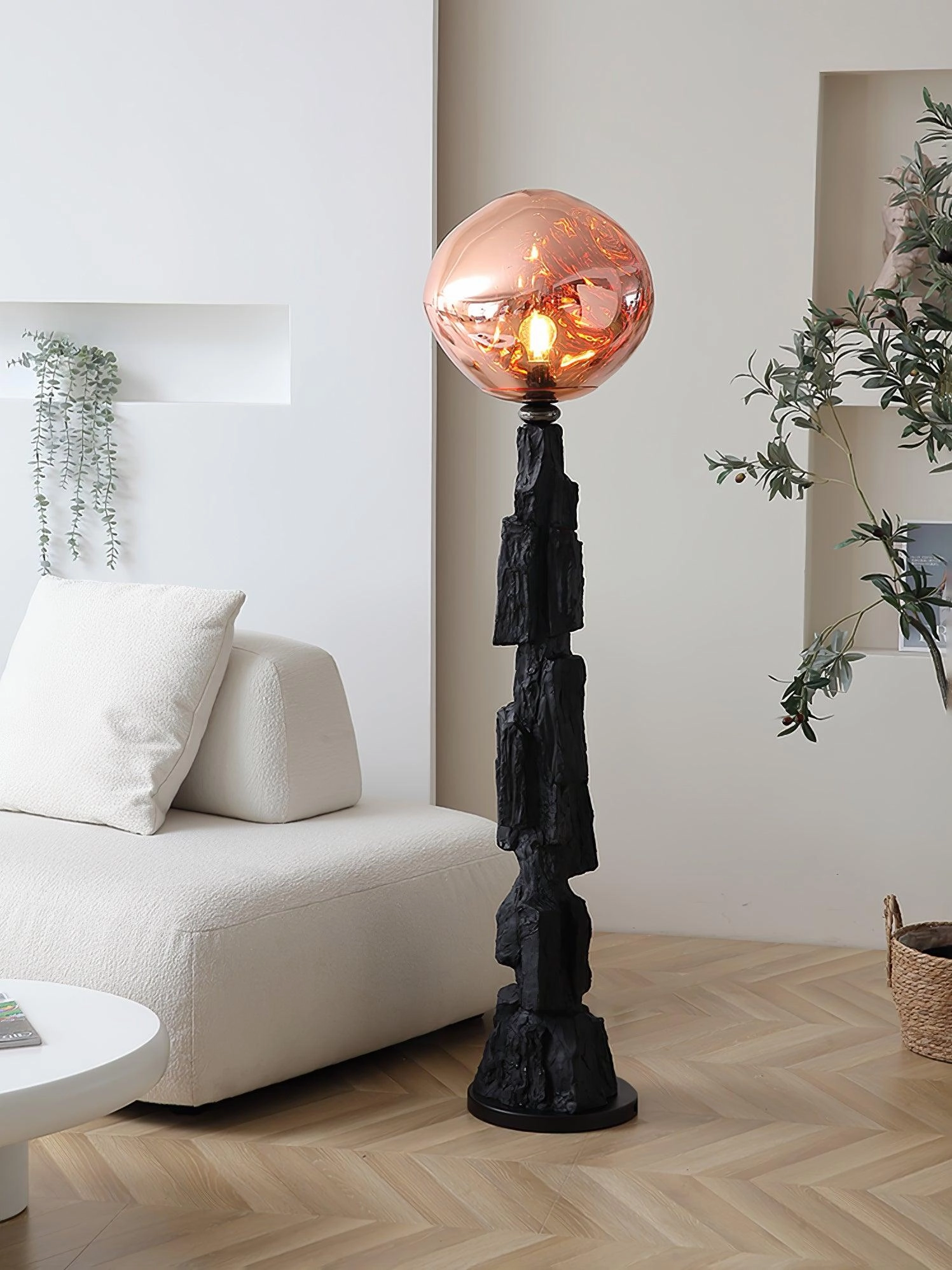 Charcoal Lava Floor Lamp