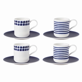 Charlotte Street 8-Piece Espresso Cup & Saucer Setmodern kitchen decor ,kitchen dinner set ,dinnerware 