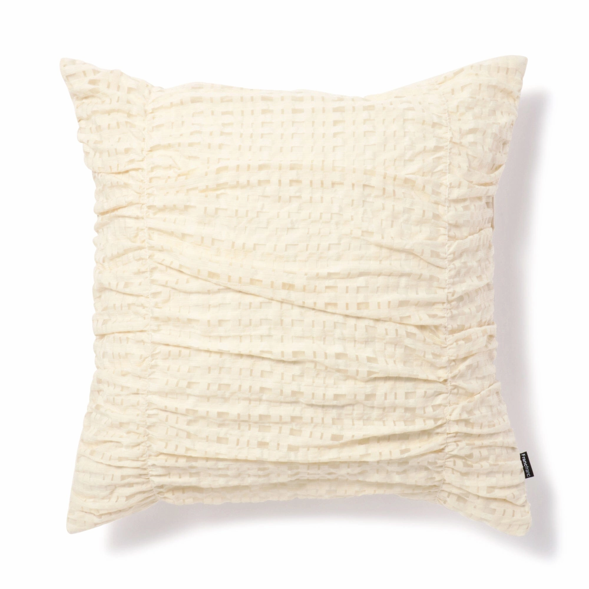 Check Gather Cushion Cover 450 x 450  Ivorybedding sets ,throw blankets 