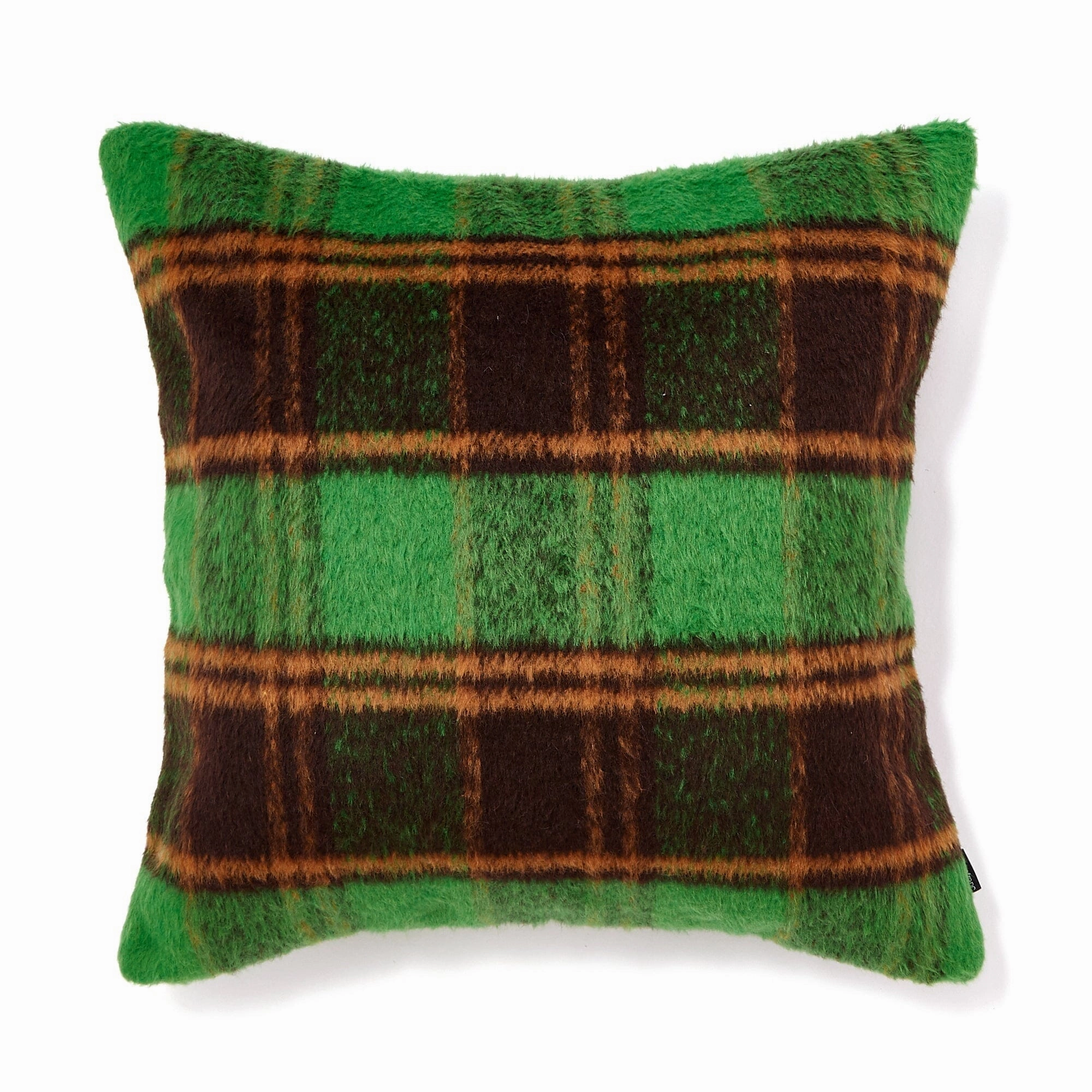 Checked Cushion Cover 450 X 450 Green X Brownbedding sets ,throw blankets 