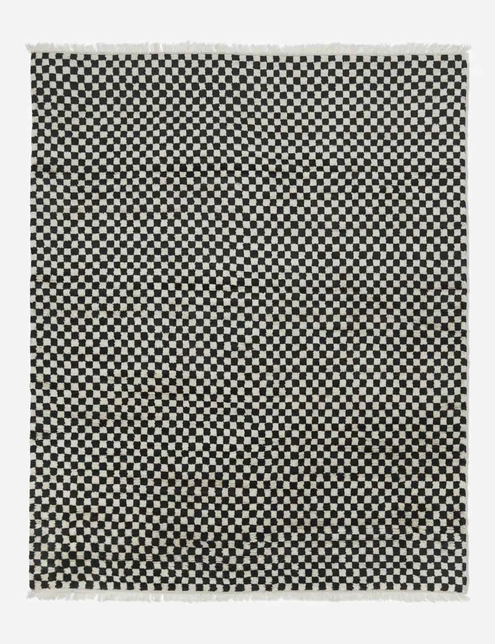 Checkerboard Hand-Knotted Wool Rug by Sarah Sherman Samuelmodern color block patchwork rug