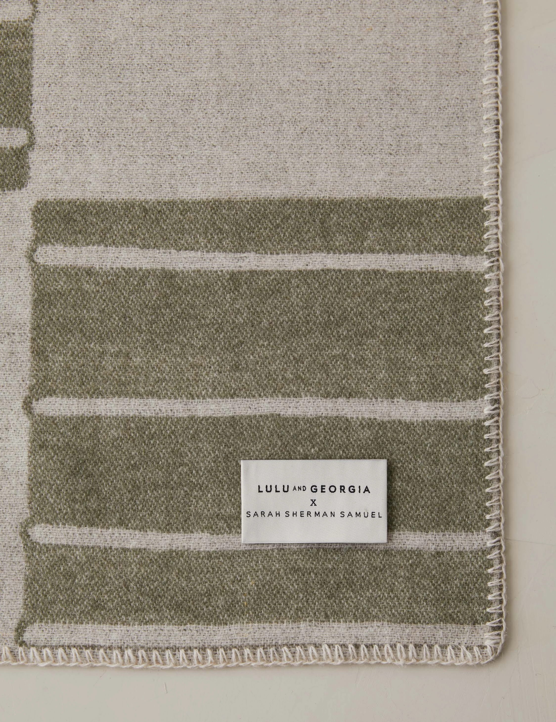 Checkered Reversible Wool Throw by Sarah Sherman Samuel