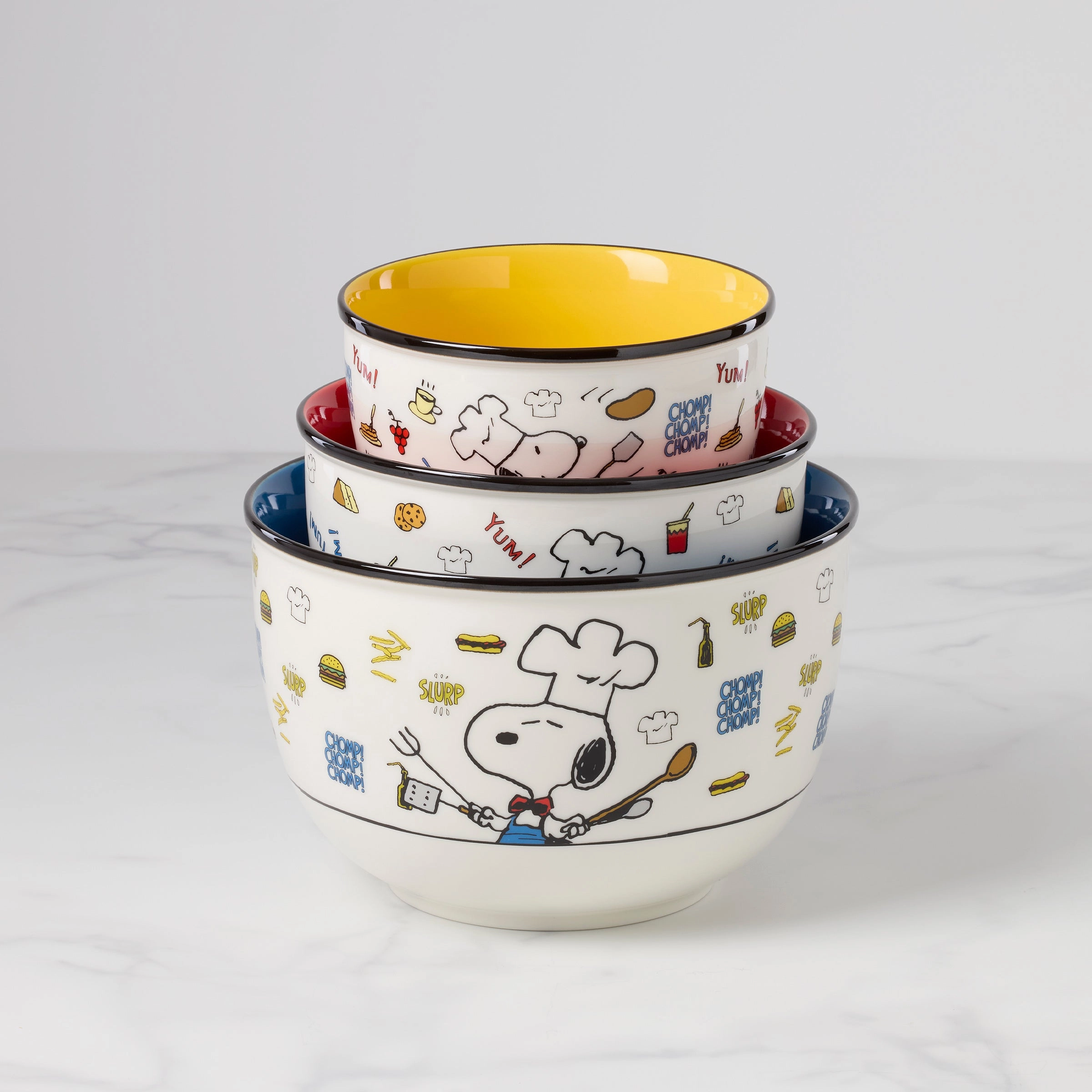 Chef Snoopy 3-Piece Bowl Set