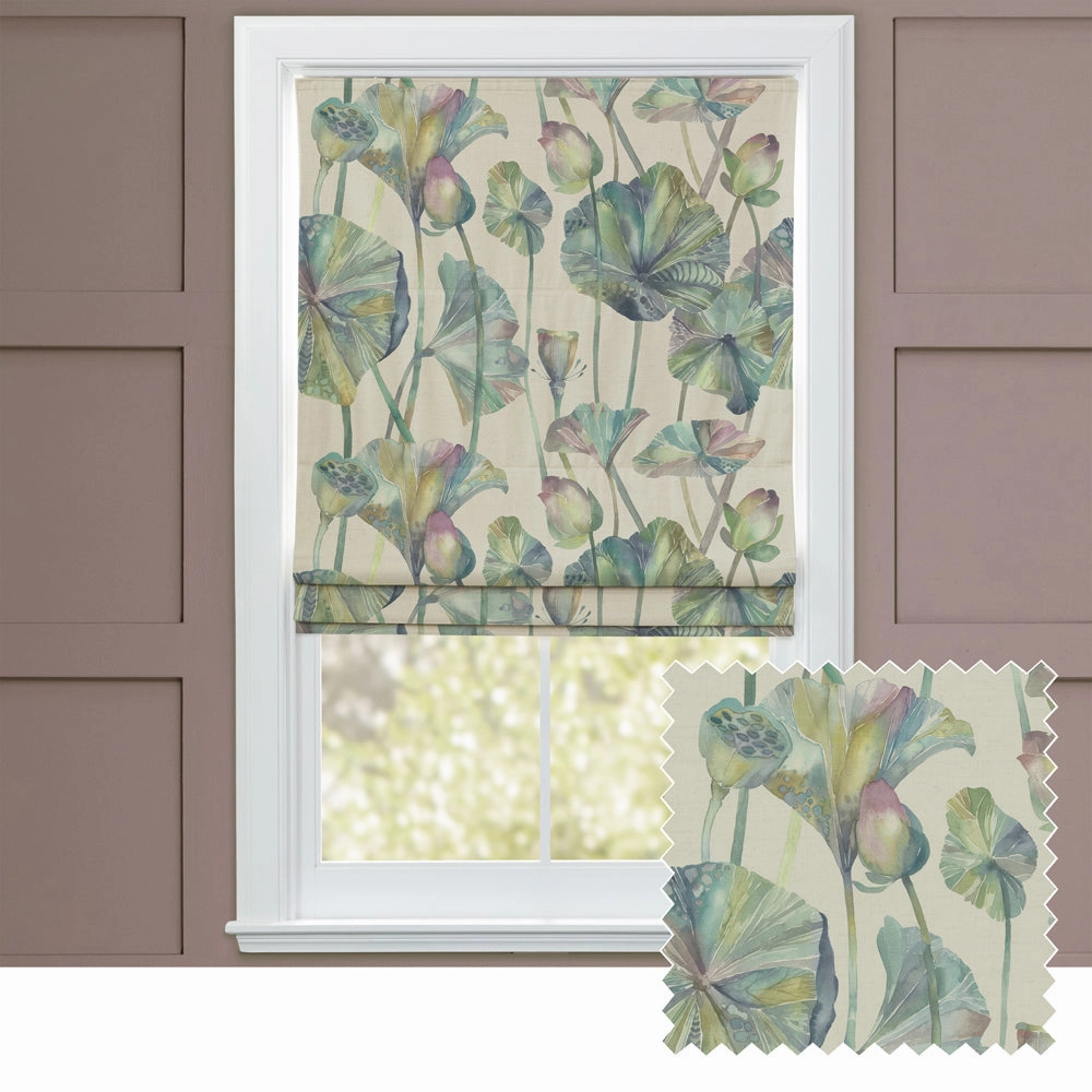 Cheriton Printed Cotton Made to Measure Roman Blinds Skylarkbedding sets ,throw blankets 