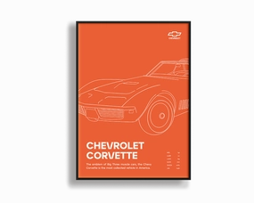 Chevrolet Corvette 02 Orangenordic style wall decor