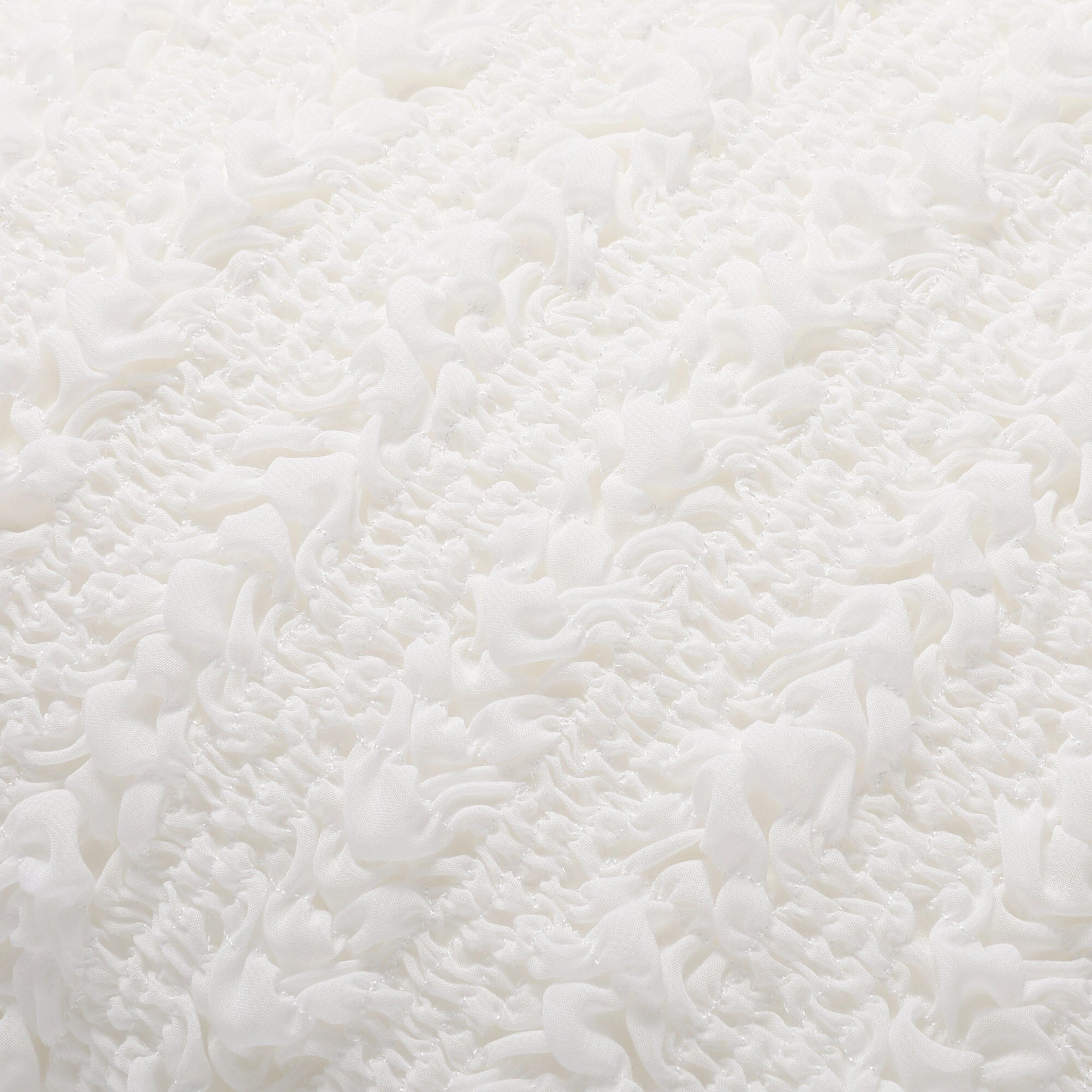 Chiffon Gather Cushion Cover 450 X 450 White