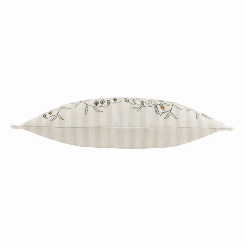 Chinese Lanterns Embroidered Cushion Linen