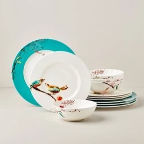 Chirp 12-Piece Dinnerware Setmodern kitchen decor ,kitchen dinner set ,dinnerware 