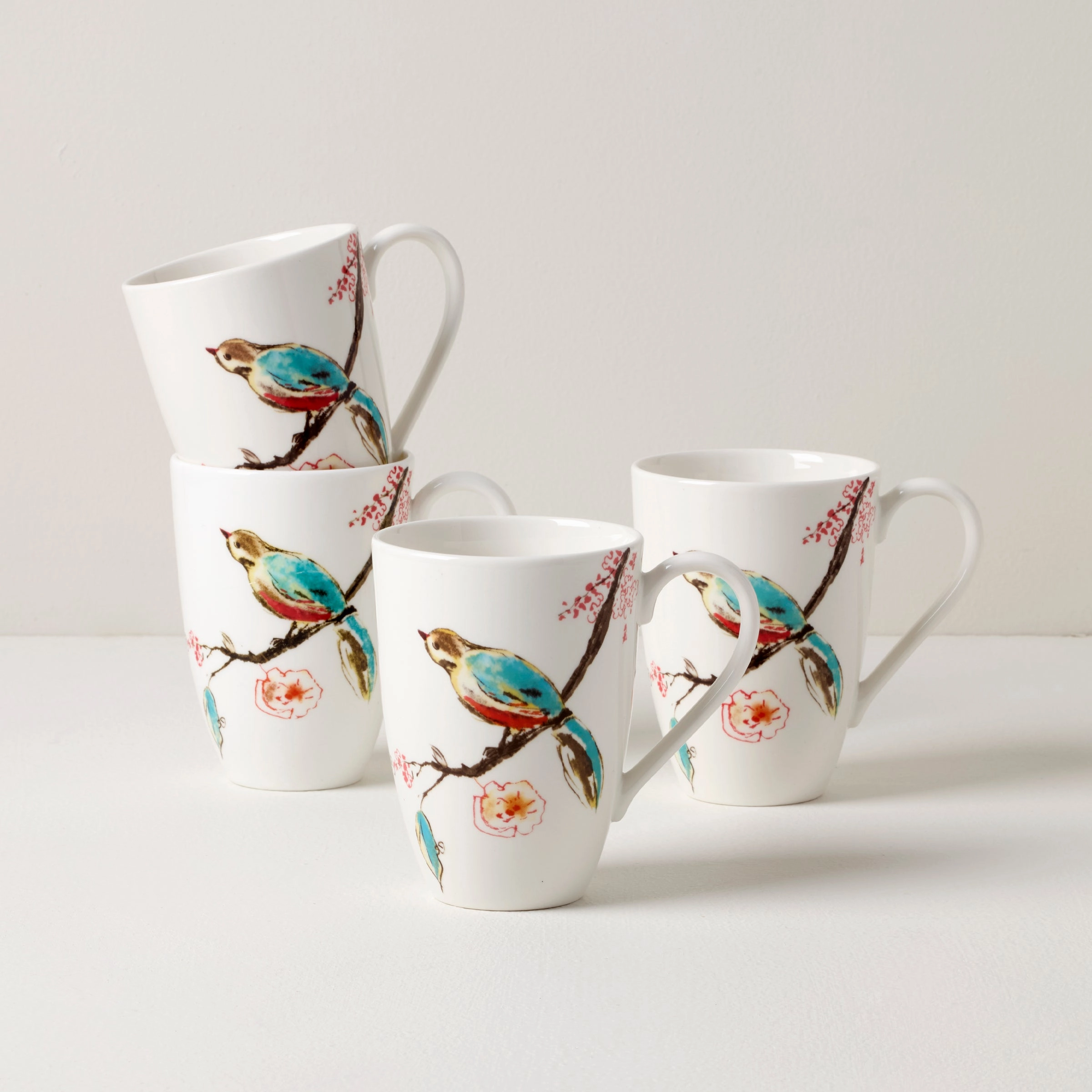 Chirp Mugs - Set of 4glass cups ,personalized mugs 