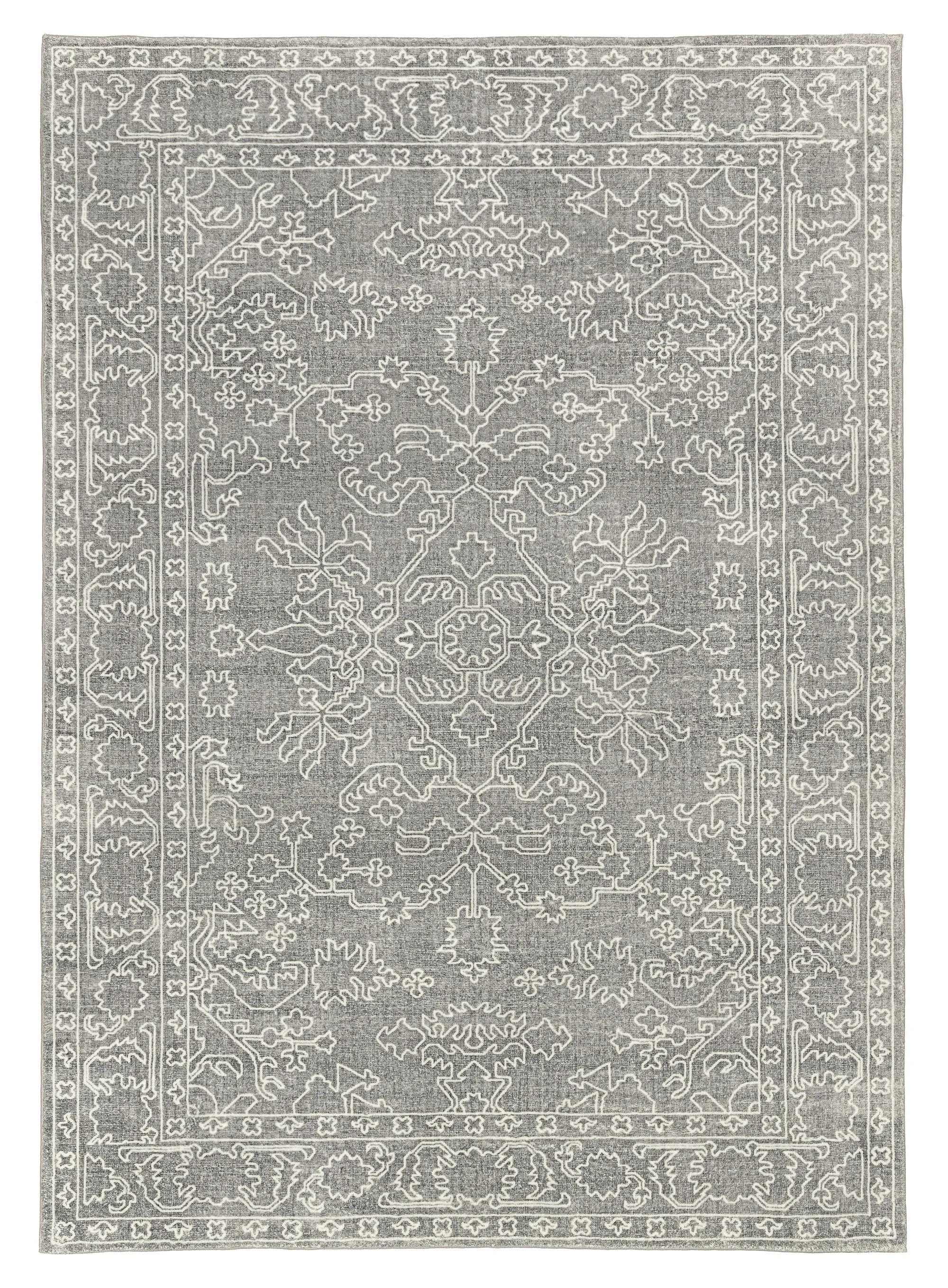 Chrissy Dark Grey Cream Traditional Distressed Washable Rug *NO RETURNS UNLESS FAULTYmodern color block patchwork rug