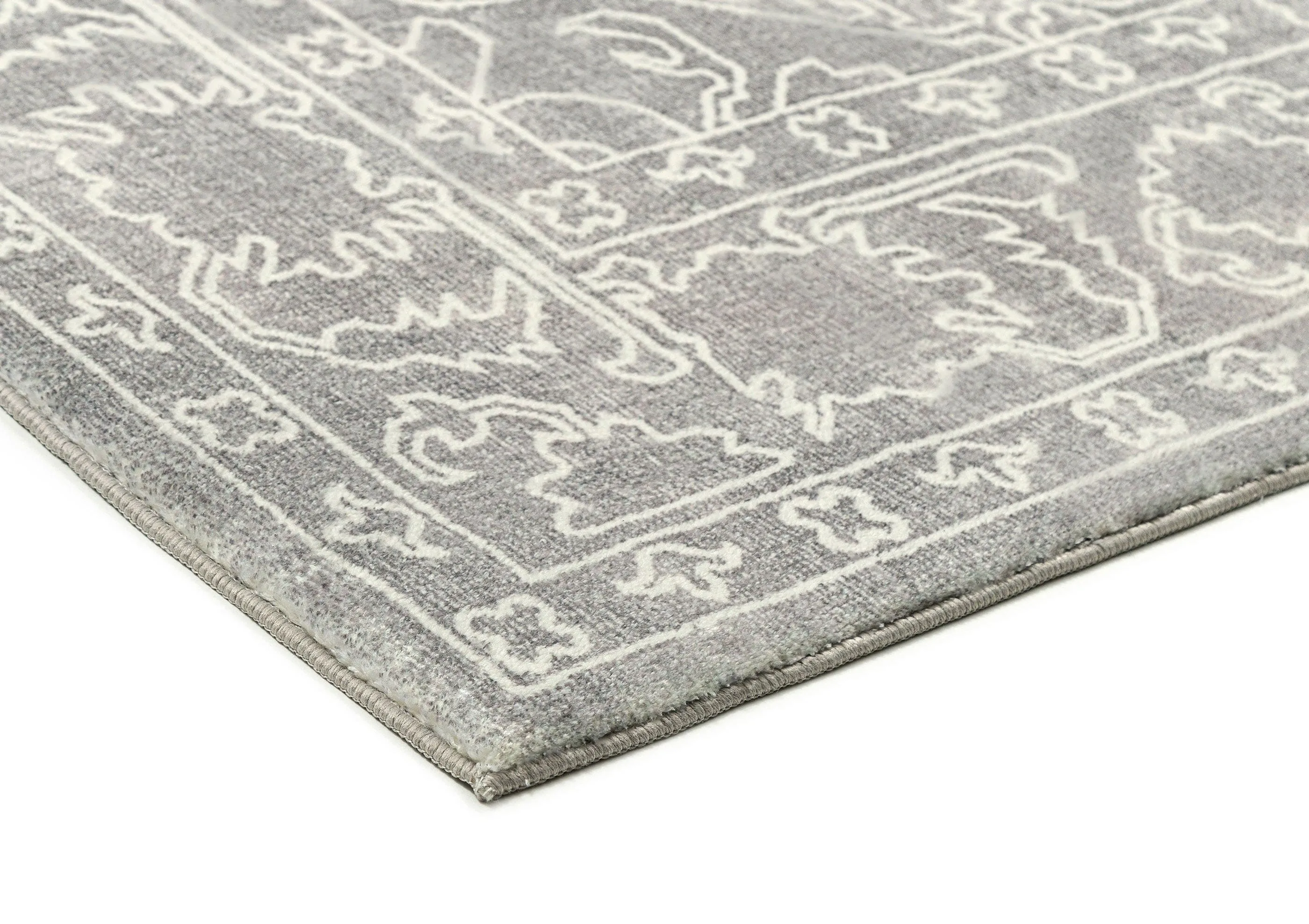 Chrissy Dark Grey Cream Traditional Distressed Washable Rug *NO RETURNS UNLESS FAULTY