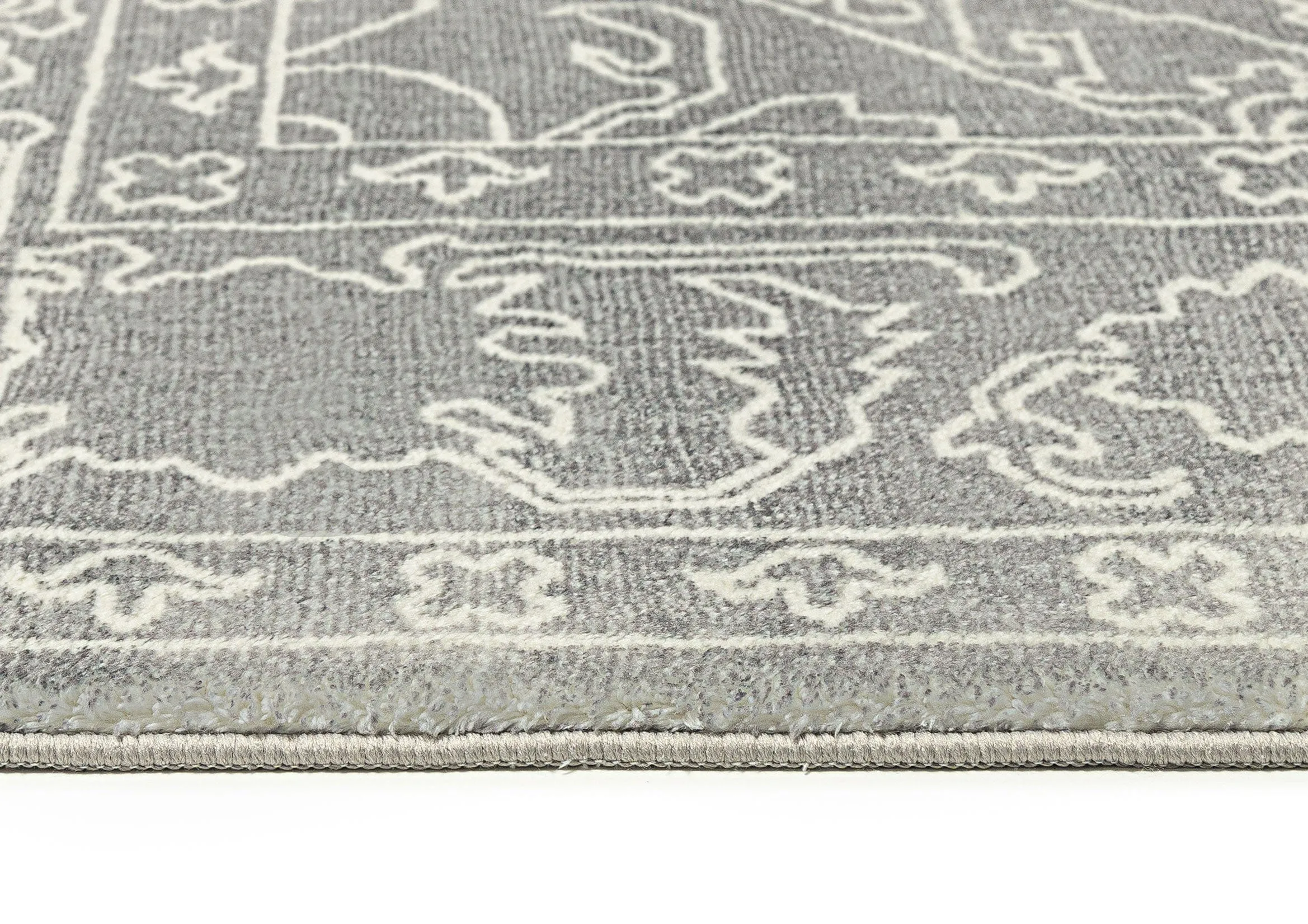 Chrissy Dark Grey Cream Traditional Distressed Washable Rug *NO RETURNS UNLESS FAULTY