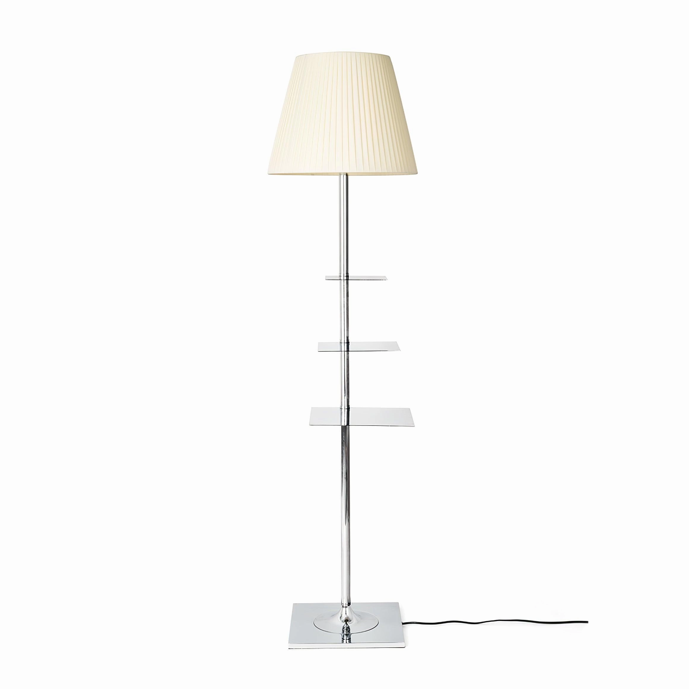 Chrome Prism Side Table Floor Lamp