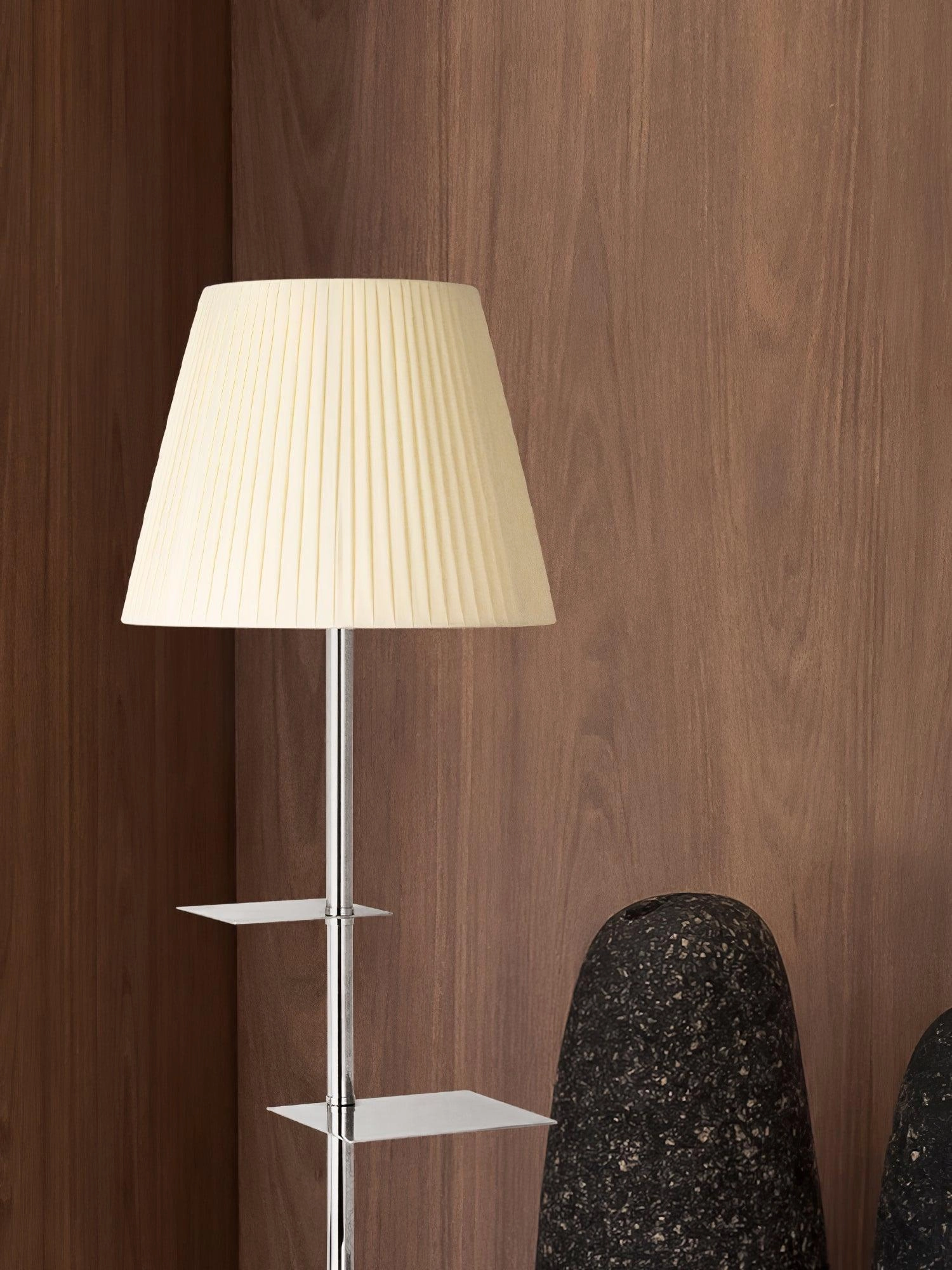 Chrome Prism Side Table Floor Lamp